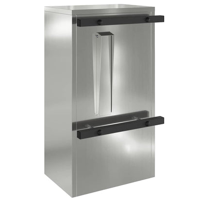 Mailbox with Storage Black 30 x 20 x 55 cm Galvanised Steel