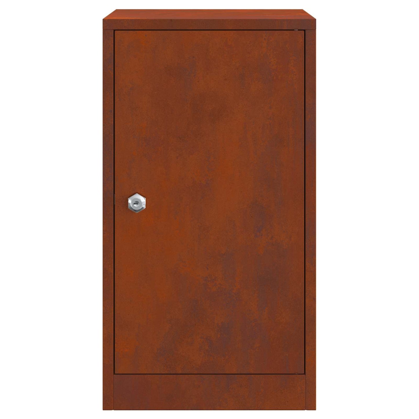 Mailbox with Storage Rusty 30 x 20 x 55 cm Weathering Steel