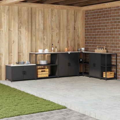 Kitchen Storage HATTEM Black 90 x 50 x 92 cm Steel