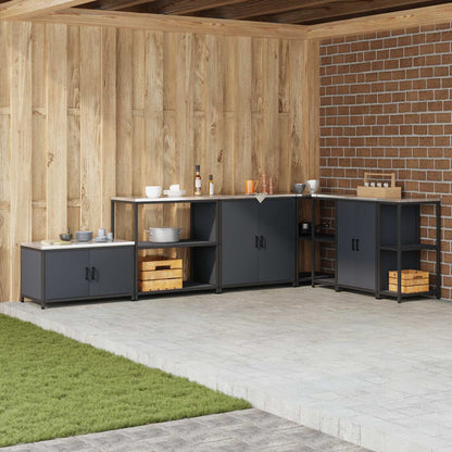 Kitchen Storage HATTEM Anthracite 90 x 50 x 92 cm Steel