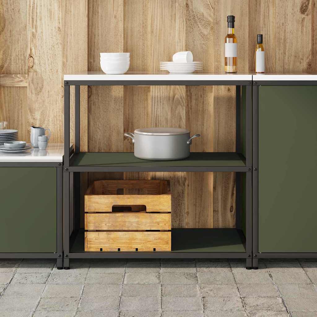Kitchen Storage HATTEM Olive Green 90 x 50 x 92 cm Steel