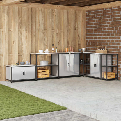 Kitchen Storage HATTEM Silver 90 x 50 x 92 cm Steel