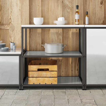 Kitchen Storage HATTEM Silver 90 x 50 x 92 cm Steel