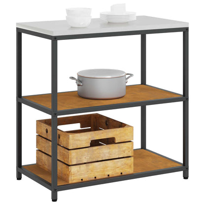 Kitchen Shelving Unit HATTEM Rusty 90 x 50 x 92 cm Steel