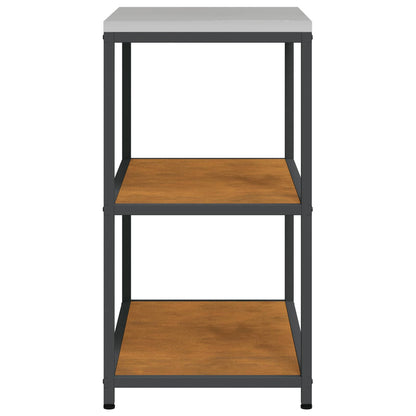 Kitchen Shelving Unit HATTEM Rusty 90 x 50 x 92 cm Steel