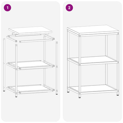 Kitchen Storage HATTEM White 60 x 50 x 92 cm Steel