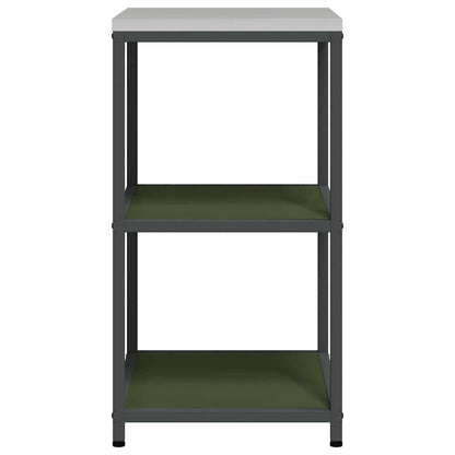 Kitchen Storage with Shelf Olive Green 60 x 50 x 92 cm Steel