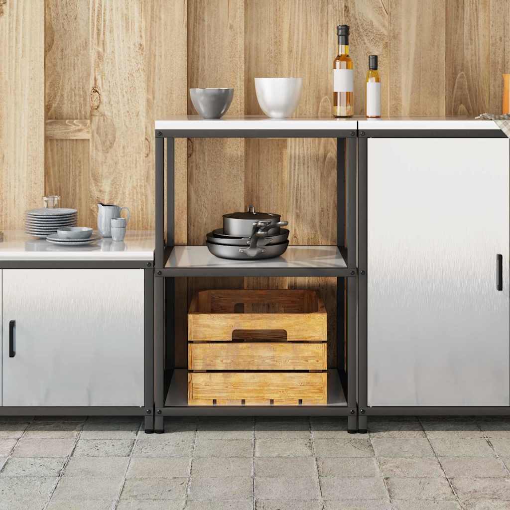 Kitchen Storage HATTEM Silver 60 x 50 x 92 cm Steel