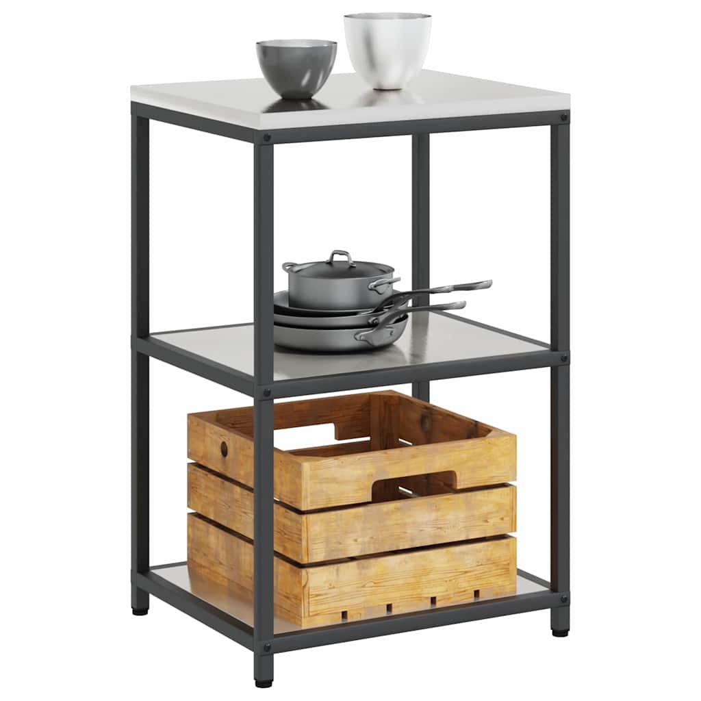 Kitchen Storage HATTEM Silver 60 x 50 x 92 cm Steel