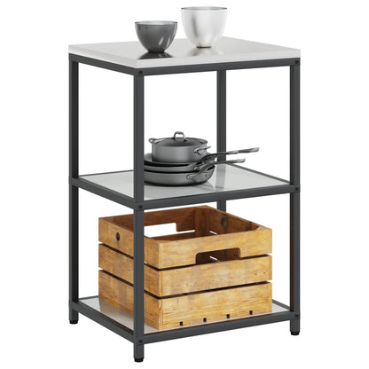 Kitchen Storage HATTEM Silver 60 x 50 x 92 cm Steel