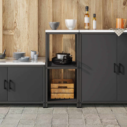 Kitchen Storage HATTEM Black 40 x 50 x 92 cm Steel