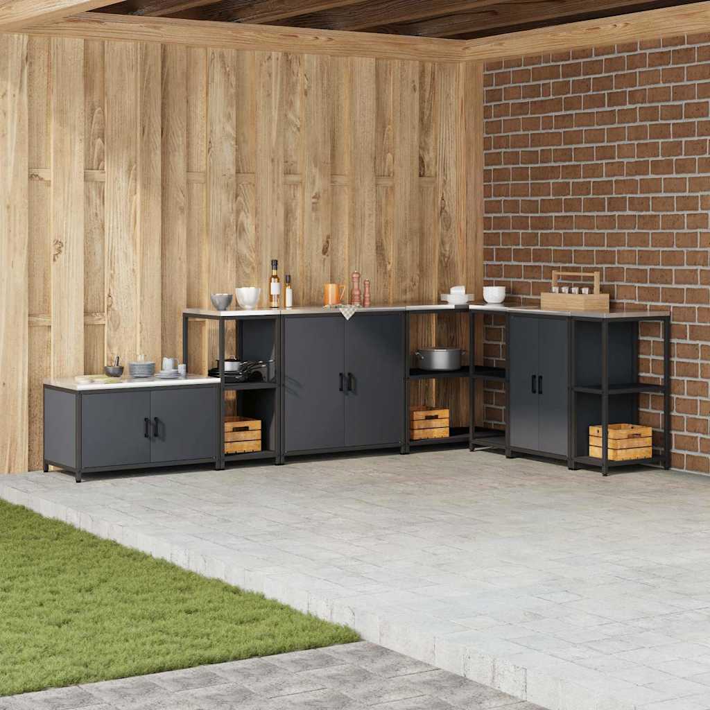 Kitchen Storage HATTEM Anthracite 40 x 50 x 92 cm Steel