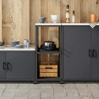 Kitchen Storage HATTEM Anthracite 40 x 50 x 92 cm Steel