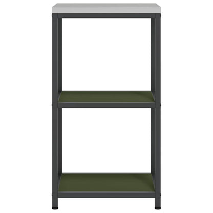 Kitchen Storage with Shelf Olive Green 40 x 50 x 92 cm Steel