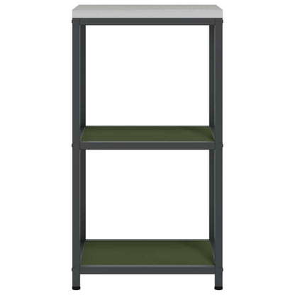 Kitchen Storage with Shelf Olive Green 40 x 50 x 92 cm Steel