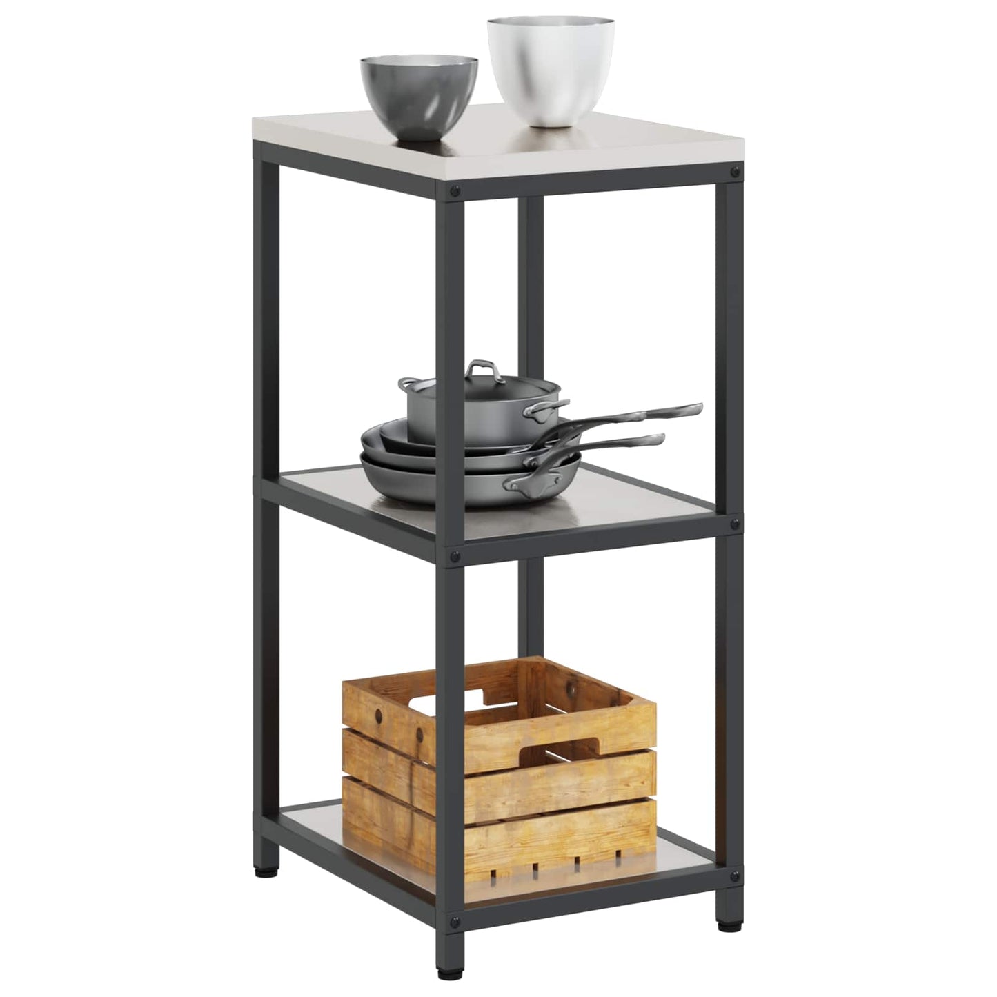 Kitchen Storage HATTEM Silver 40 x 50 x 92 cm Steel