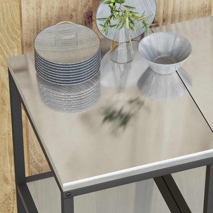 Kitchen Storage with Shelf Silver 40 x 50 x 92 cm Steel