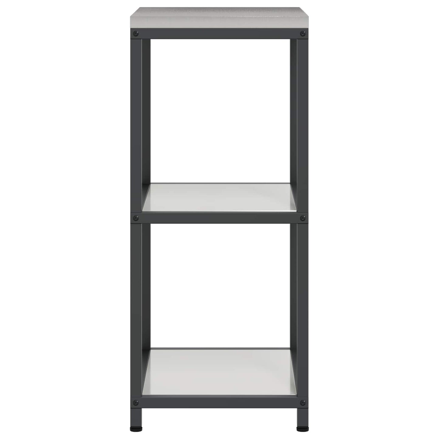 Kitchen Storage with Shelf Silver 40 x 50 x 92 cm Steel