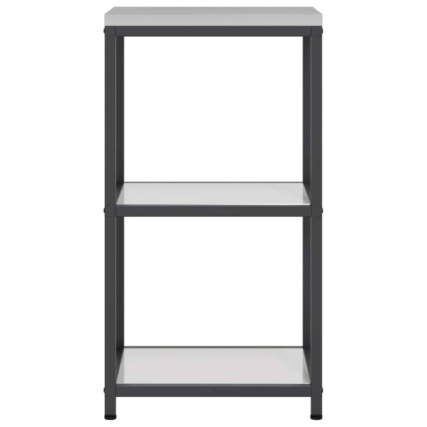 Kitchen Storage with Shelf Silver 40 x 50 x 92 cm Steel