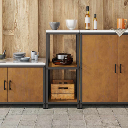 Kitchen Storage HATTEM Rusty 40 x 50 x 92 cm Steel