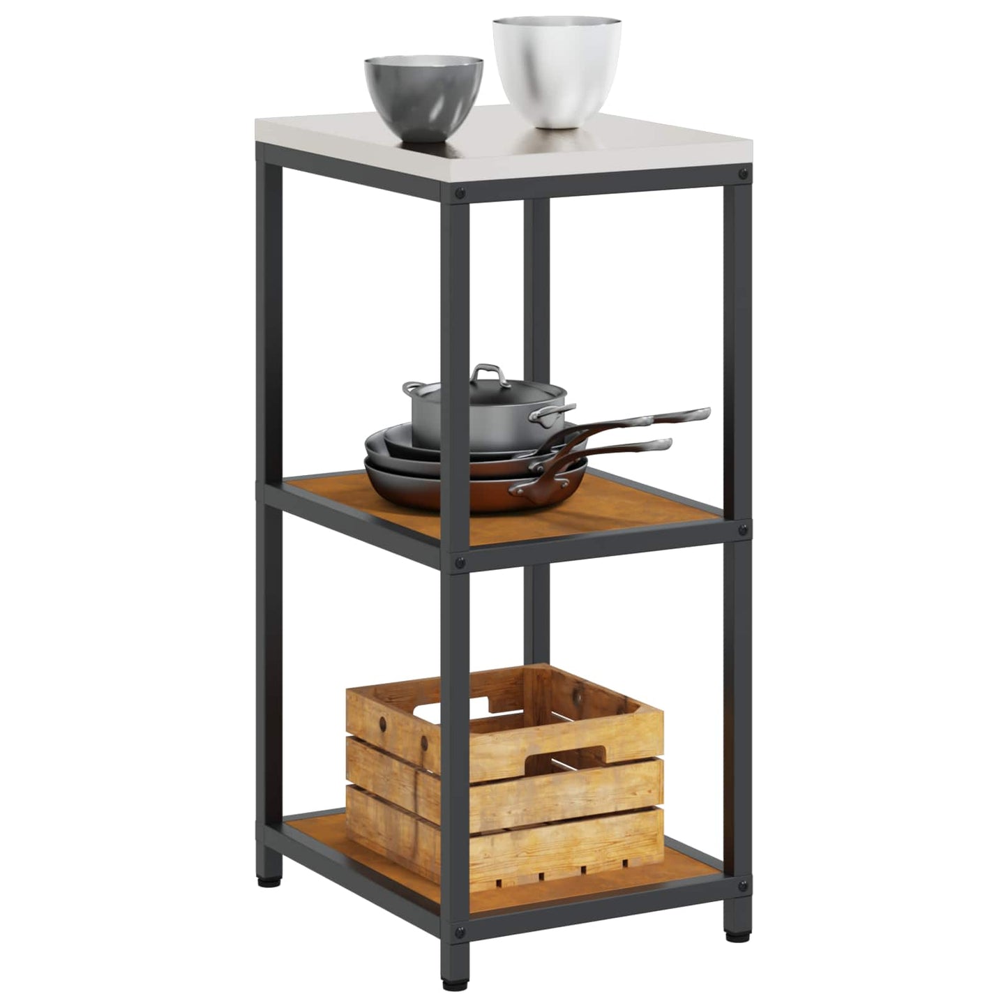 Kitchen Storage HATTEM Rusty 40 x 50 x 92 cm Steel