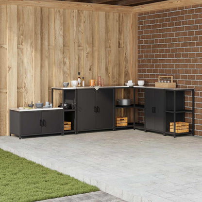 Kitchen Storage HATTEM Black 30 x 50 x 92 cm Steel
