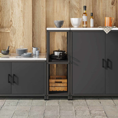 Kitchen Storage HATTEM Black 30 x 50 x 92 cm Steel