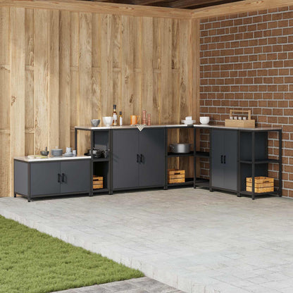 Kitchen Storage HATTEM Anthracite 30 x 50 x 92 cm Steel