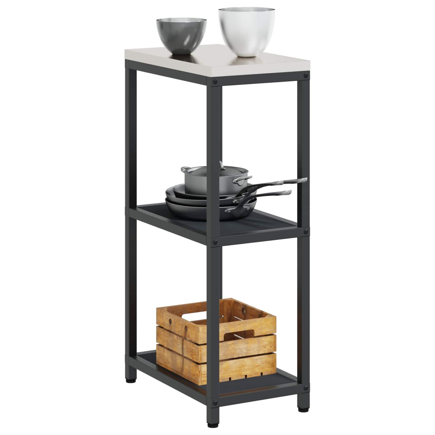 Kitchen Storage HATTEM Anthracite 30 x 50 x 92 cm Steel