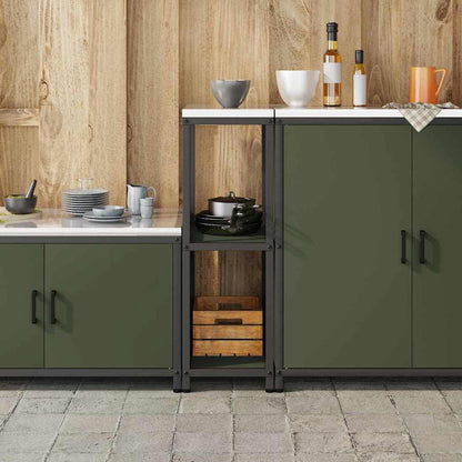 Kitchen Storage HATTEM Olive Green 30 x 50 x 92 cm Steel