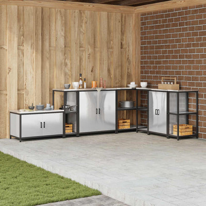 Kitchen Storage HATTEM Silver 30 x 50 x 92 cm Steel