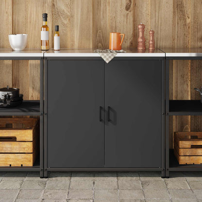 Kitchen Storage HATTEM Black 90 x 50 x 92 cm Steel