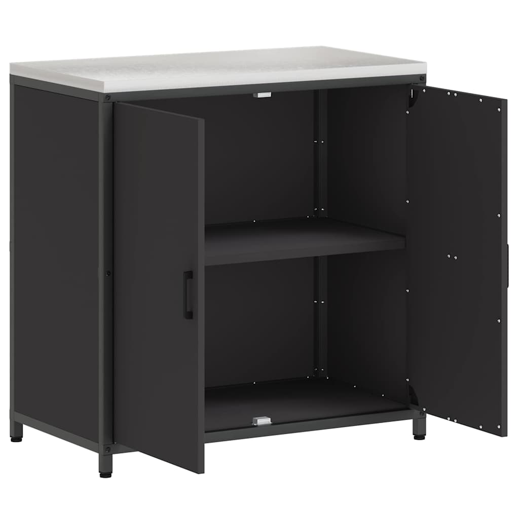 Kitchen Storage HATTEM Black 90 x 50 x 92 cm Steel