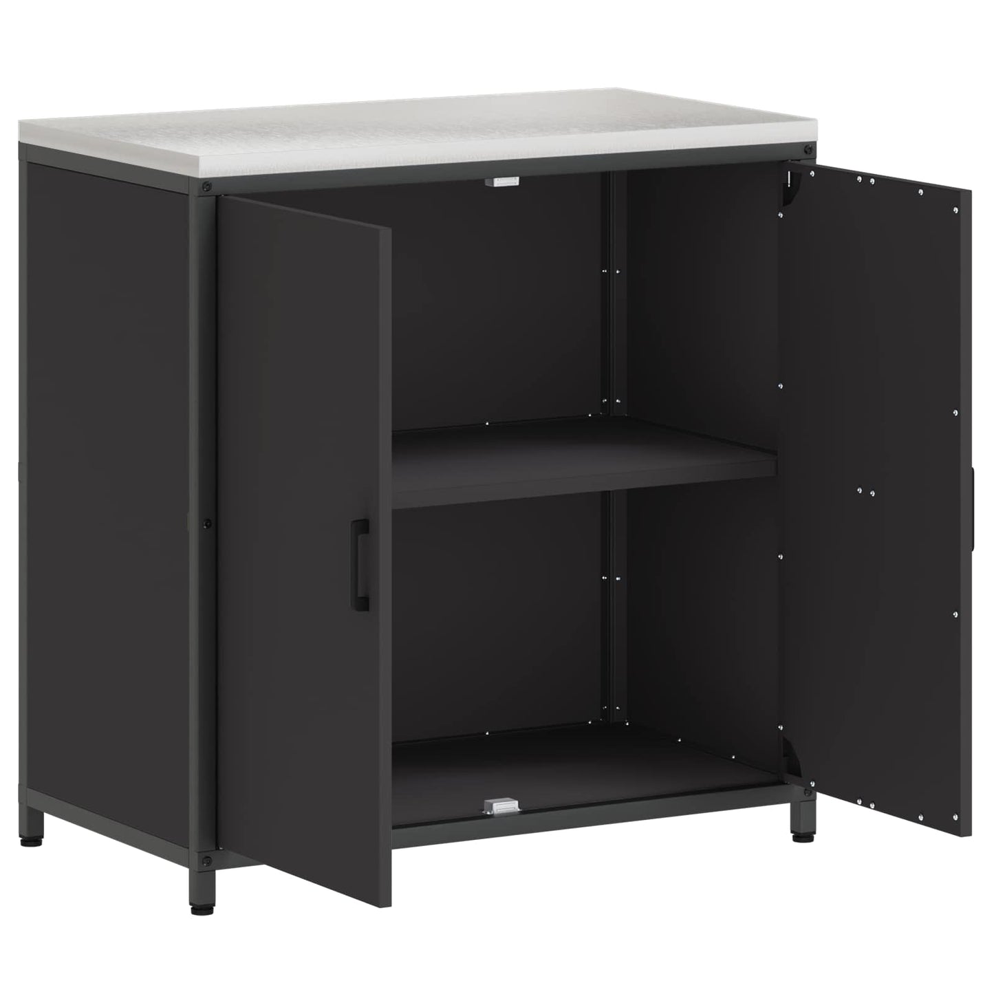 Kitchen Storage HATTEM Black 90 x 50 x 92 cm Steel