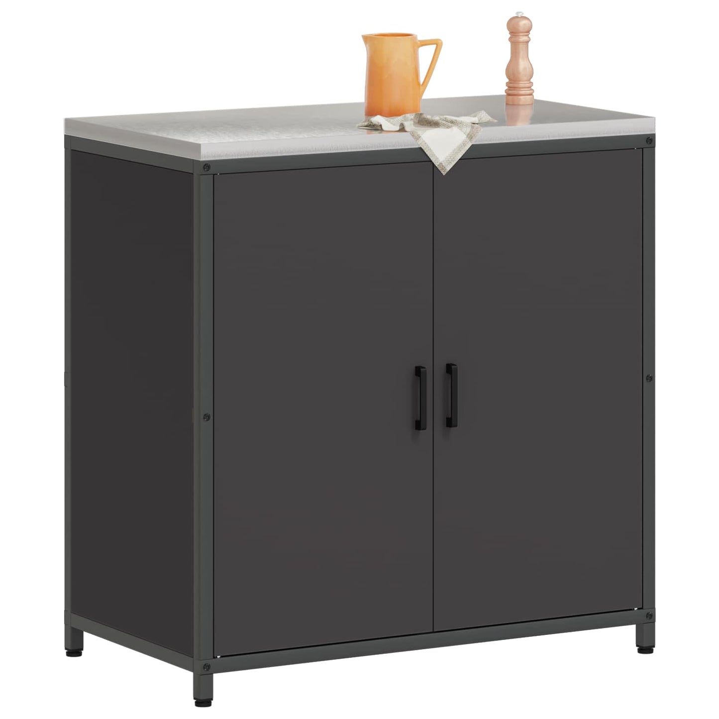 Kitchen Storage HATTEM Black 90 x 50 x 92 cm Steel