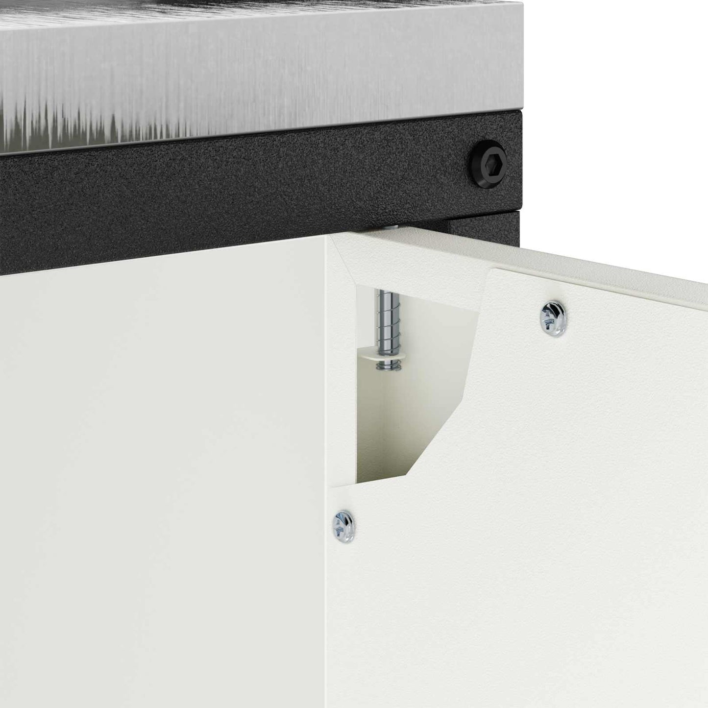 Kitchen Storage HATTEM White 90 x 50 x 92 cm Steel