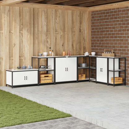Kitchen Storage HATTEM White 90 x 50 x 92 cm Steel