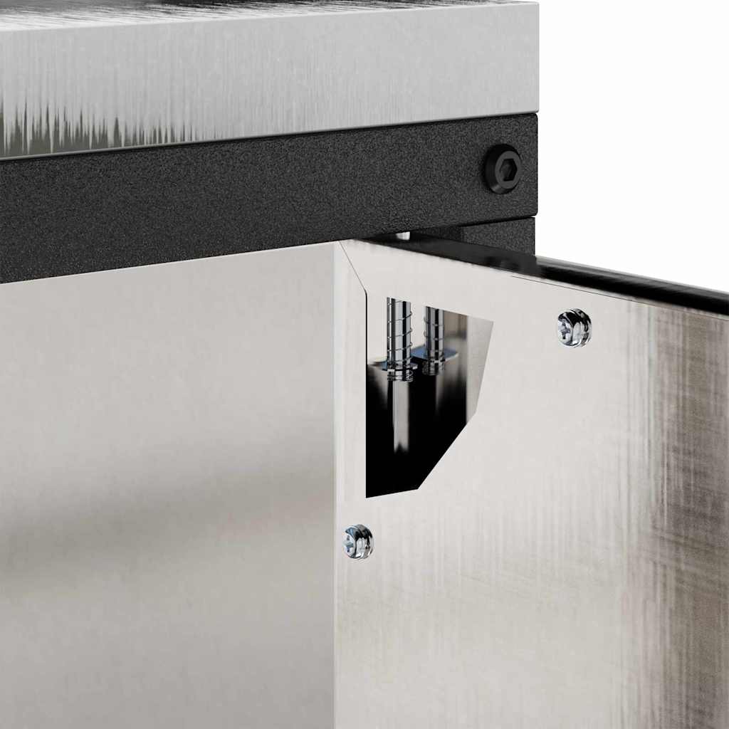 Kitchen Storage HATTEM Silver 90 x 50 x 92 cm Steel