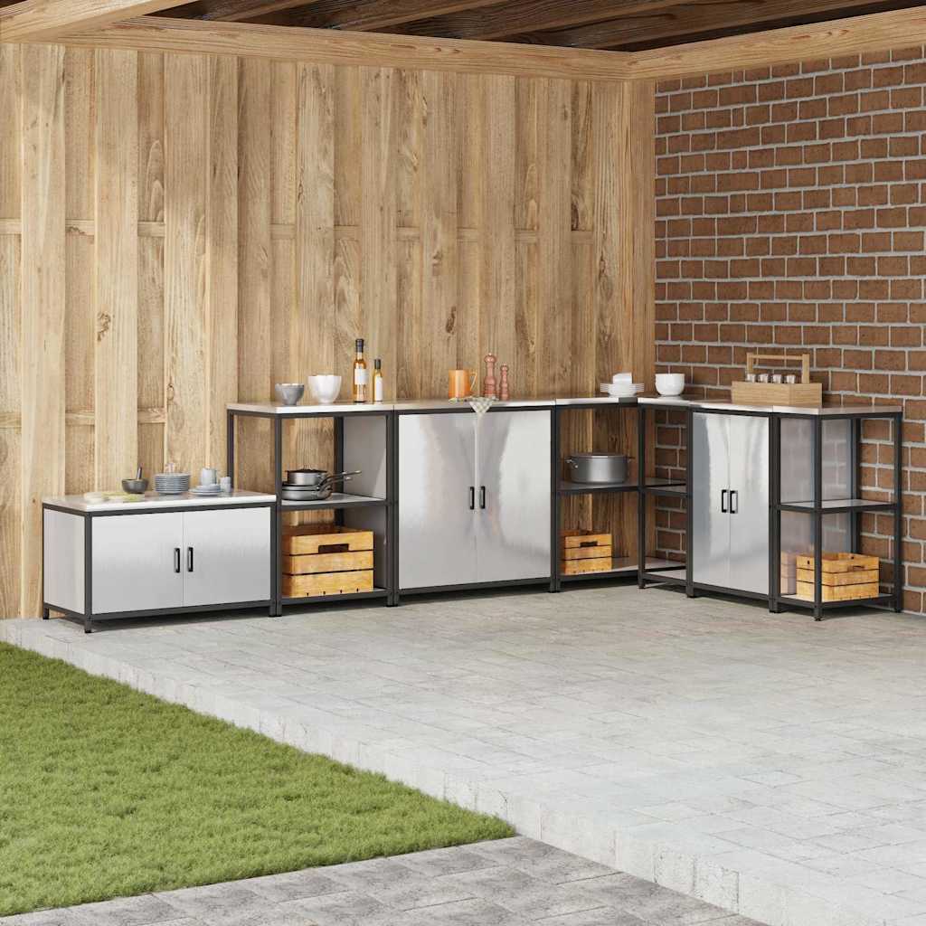 Kitchen Storage HATTEM Silver 90 x 50 x 92 cm Steel