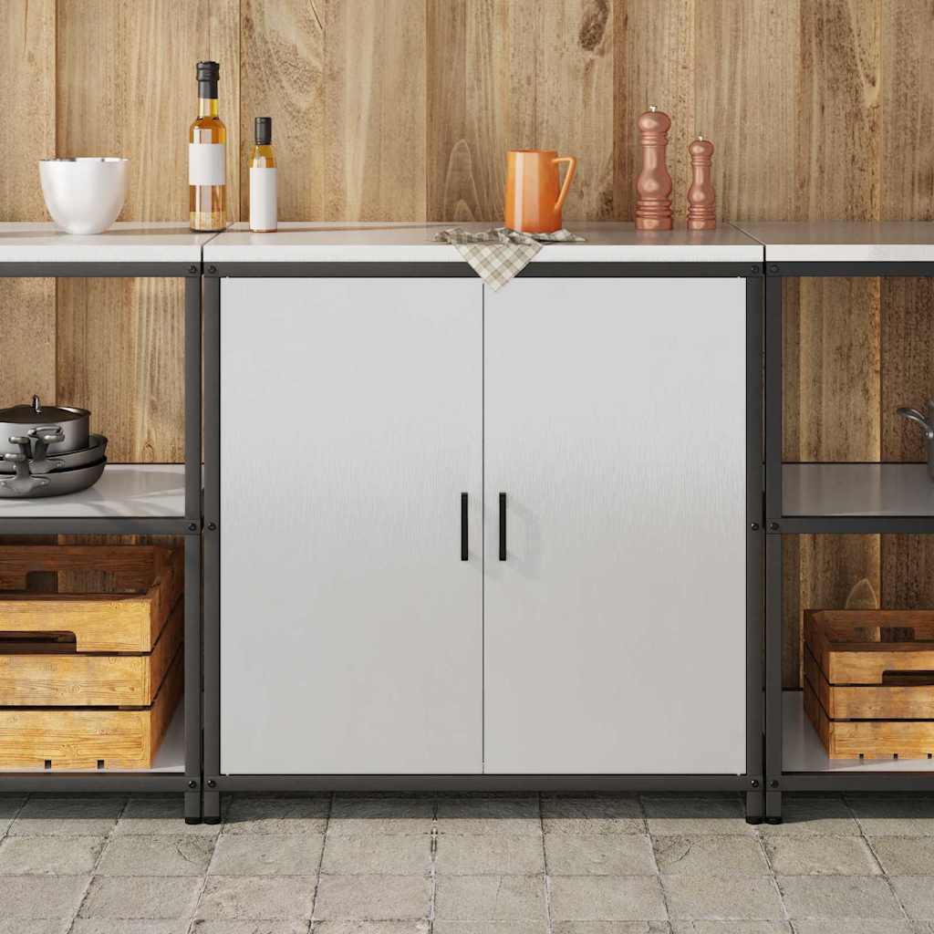 Kitchen Storage HATTEM Silver 90 x 50 x 92 cm Steel