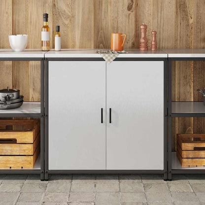 Kitchen Storage HATTEM Silver 90 x 50 x 92 cm Steel