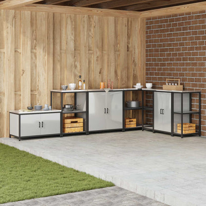 Kitchen Storage HATTEM Silver 90 x 50 x 92 cm Steel
