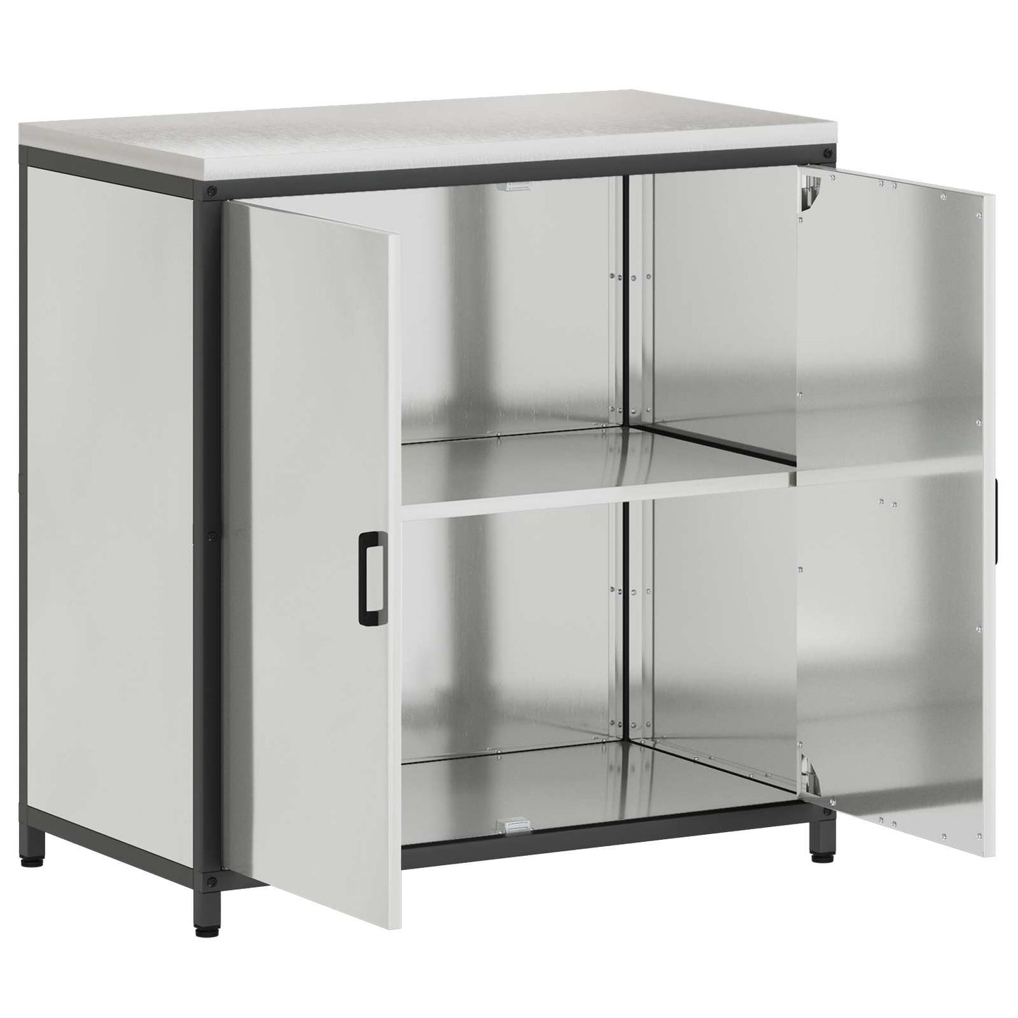 Kitchen Storage HATTEM Silver 90 x 50 x 92 cm Steel