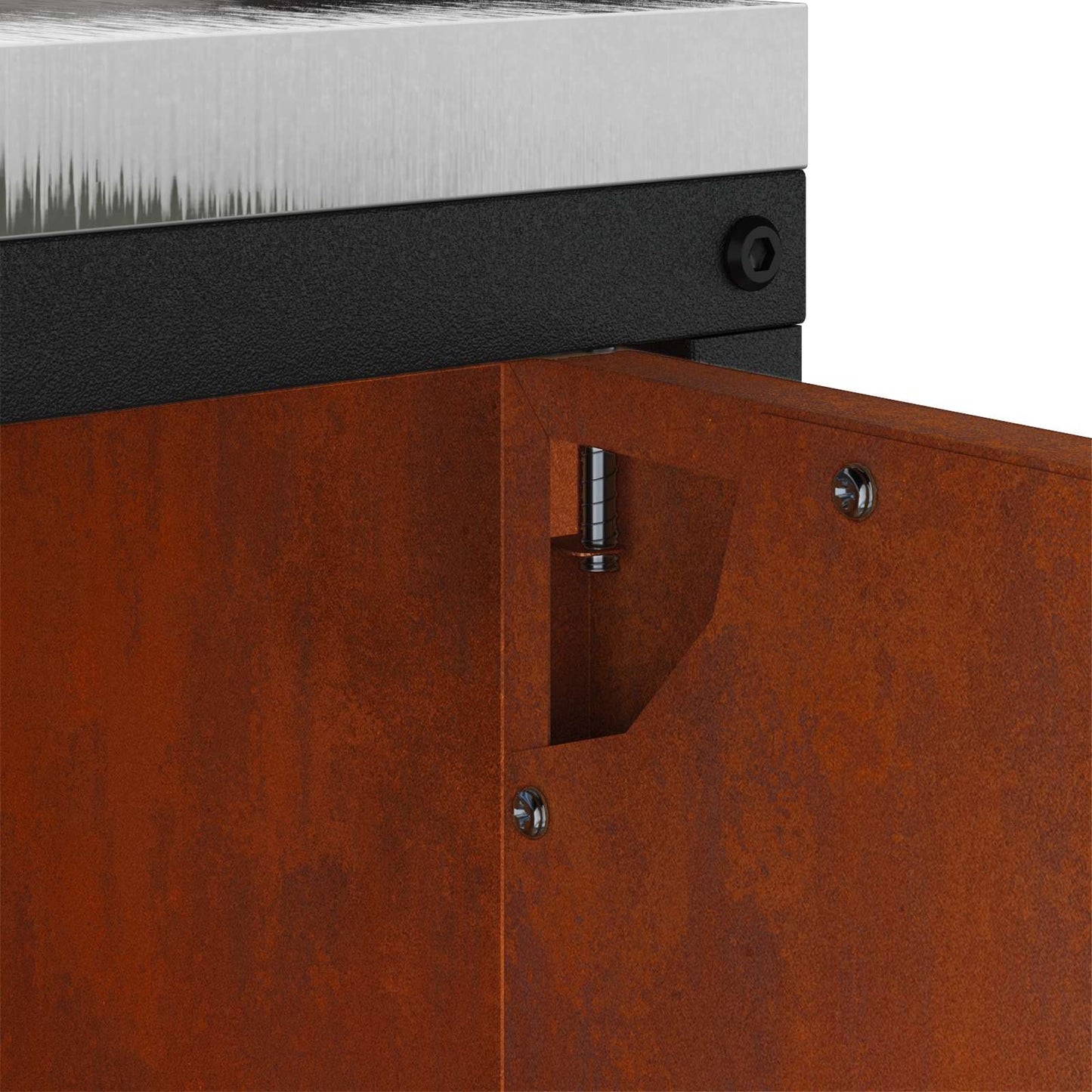 Kitchen Storage HATTEM Rusty 90 x 50 x 92 cm Steel