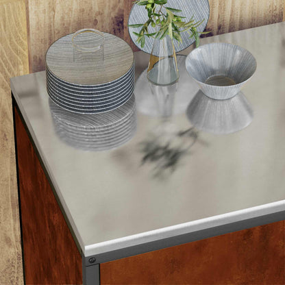 Kitchen Storage HATTEM Rusty 90 x 50 x 92 cm Steel