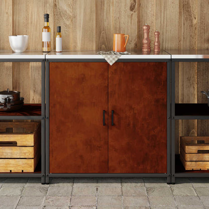 Kitchen Storage HATTEM Rusty 90 x 50 x 92 cm Steel