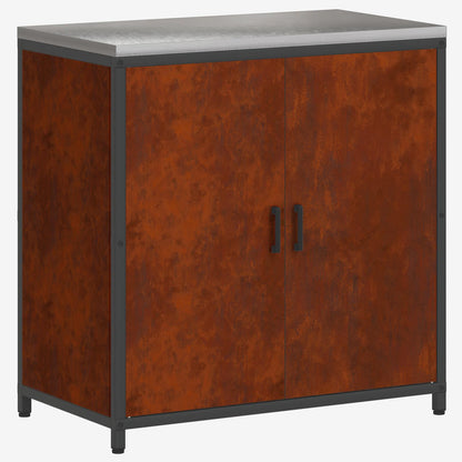 Kitchen Storage HATTEM Rusty 90 x 50 x 92 cm Steel
