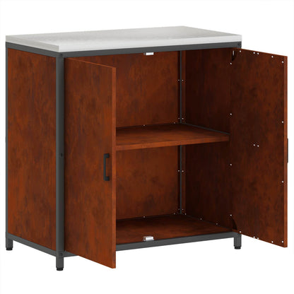 Kitchen Storage HATTEM Rusty 90 x 50 x 92 cm Steel