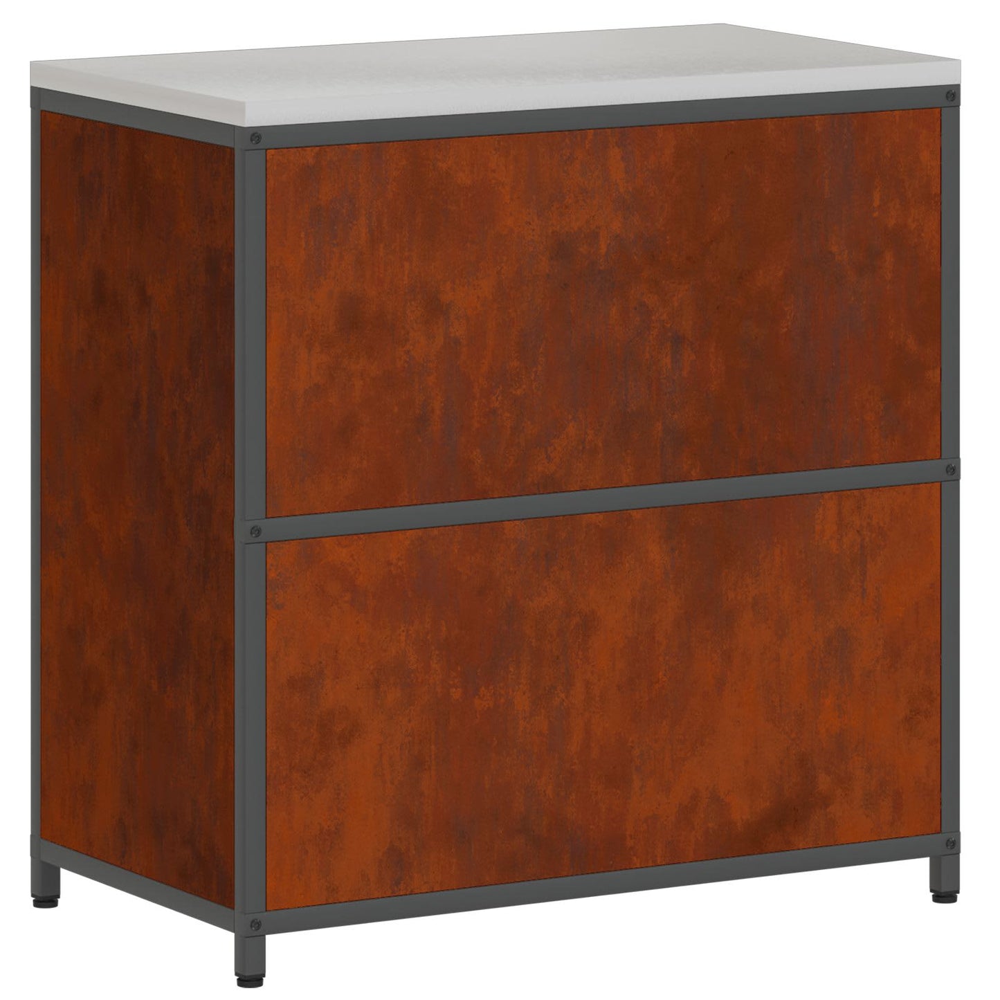 Kitchen Storage HATTEM Rusty 90 x 50 x 92 cm Steel