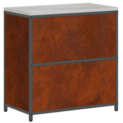 Kitchen Storage HATTEM Rusty 90 x 50 x 92 cm Steel